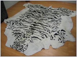 Черно-белый ковер Шкура Тигр Уссурийский 2