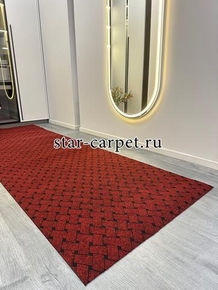 Ковролин Vectra для офиса и дома, красная плетёнка, противоскользящий