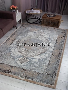 Ковер 26917A - BEJ / TOZ GRI - Прямоугольник - коллекция NESTA