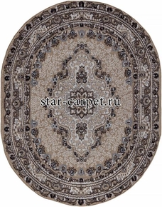 Ковер 06020A - BEIGE / BEIGE - Овал - коллекция PRAGA