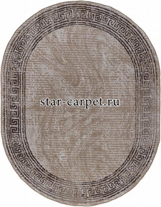 Ковер 06022A - TOZ GRI / BROWN - Овал - коллекция PRAGA