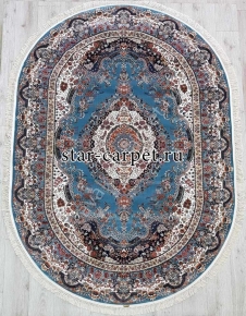 Овальный ковер Abrishim 36318A OVAL BLUE / BLUE (Иран)