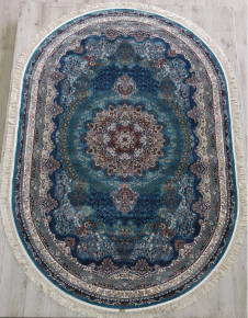 Овальный ковер Abrishim 36316A OVAL BLUE / BLUE (Иран)