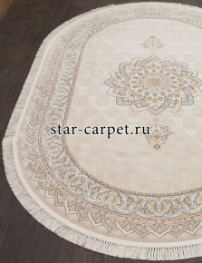 Ковер FARSI 1200 212 - CREAM GRAY - Овал - коллекция (Иран)