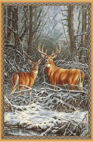 Настенный ковер hunnu сувенирный 6S1295 28 олени зимой