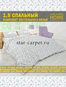 Комплект постельного белья 1,5 спальный, перкаль, хлопок, наволочки 70х70 / Постельное белье 1,5 спальное