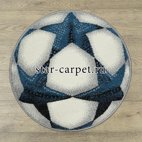 Детский круглый ковер Белка Фэнси 20802-22088-1, футбольный мяч, серый (Россия)