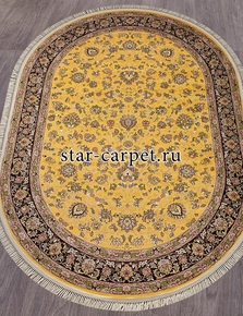 Овальный ковер Меринос ARAVIA 5471 жёлтый (Россия)