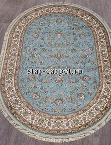 Овальный ковер Меринос ARAVIA 5471 голубой  (Россия)