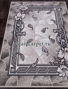 Российский ковер MERINOS SILVER D201 цвет серый 