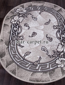 Овальный ковер MERINOS SILVER D201 цвет серый 