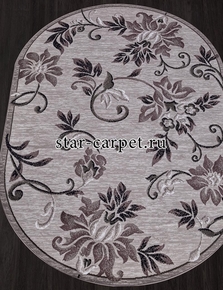 Овальный ковер MERINOS SILVER d353 цвет серый 