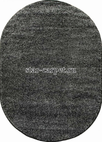Ковер t600 - GRAY-BLACK - Овал - коллекция PLATINUM