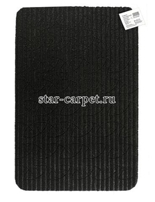 Коврик в прихожую Graily, чёрный, рисунок мерс