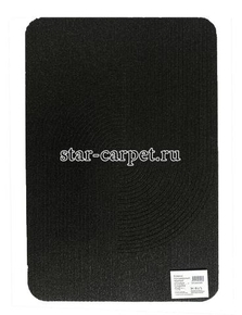 Коврик грязезащитный в прихожую Graily, чёрный, рисунок спираль