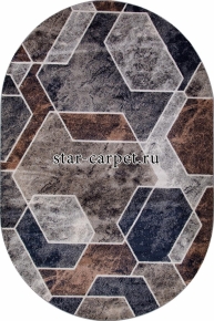 Ковер BOSTON D753 - BEIGE-GRAY - Овал (Россия)