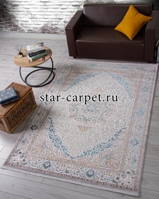 Ковер F637 - GREEN-BLUE - Прямоугольник - коллекция HALIF