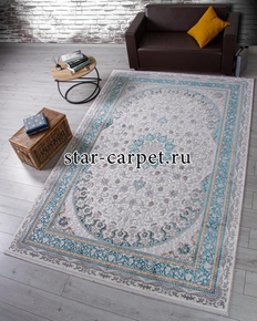 Ковер F639 - GREEN-BLUE - Прямоугольник - коллекция HALIF