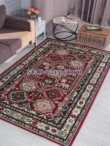 Ковер F667 - RED-CREAM - Прямоугольник - коллекция DARGA