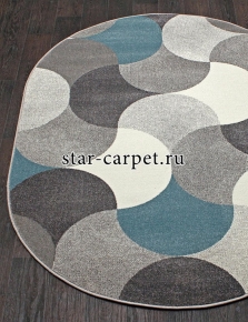 Овальный ковер MERINOS 2257 цвет серый / голубой
