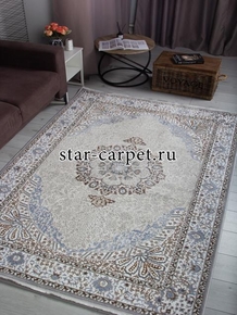 Ковер F637 - GREEN-L.BLUE - Прямоугольник - коллекция HALIF