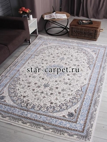 Ковер F639 - GREEN-L.BLUE - Прямоугольник - коллекция HALIF