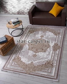 Ковер F580 - GRAY-GREEN - Прямоугольник - коллекция HALIF