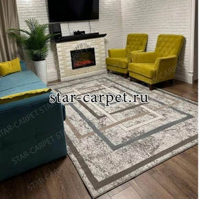 Ковер STAR CARPET Supremo  light beige геометрический рисунок, 150x220 см
