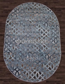Ковер D563 - BEIGE-BLUE-oval-MATRIX