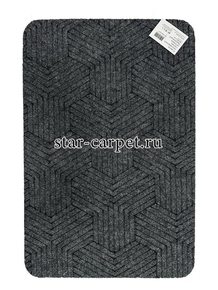 Коврик придверный Graily, серый 'Лазер', рисунок пирамида