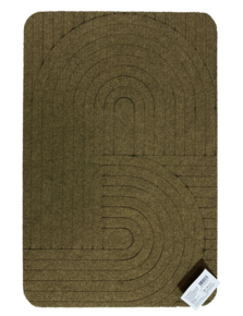 Коврик придверный в прихожую Graily, коричневый 'Лазер', рисунок круг