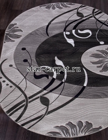 Полипропиленовый ковер MEGA CARVING 4780 цвет серый 