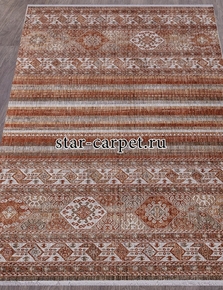 Ковер Sirma SEATTLE 03885A - ACIK GRI / ACIK TERRA терракотовый (Турция)
