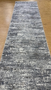 Дорожка ковровая на пол Лакшери 27712 цвет серый с голубым 