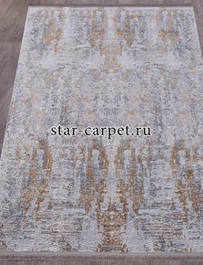 Ковер Turcia CAPRICE 8501-v-dizajne  искусственно состаренный рисунок цвет:серый-терракотовый  (Турция)