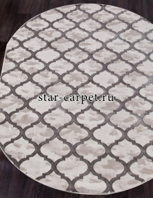 Овальный ковер STAR P0066 - L.GRAY / L.GRAY O (Турция)
