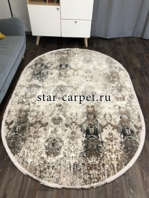 Овальный ковер DOKU 9354B - GREY / BROWN O (Турция)