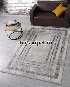 Ковер 1634G - GREY / GREY - Прямоугольник - коллекция LORA