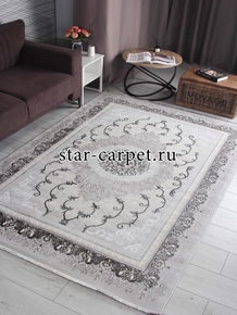 Ковер 9114G - GREY / GREY - Прямоугольник - коллекция LORA