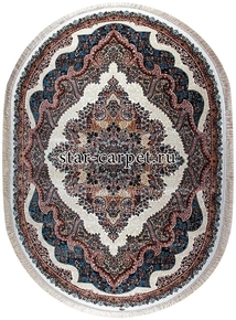 Ковер среднего размера Abrishim 36320C OVAL CREAM / CREAM