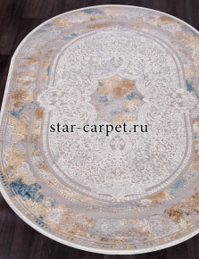 Овальный ковер ERVA 18134 - L.GRAY / BLUE O (Турция)